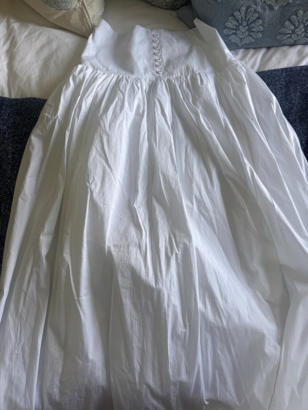 WeWoreWhat White Drop Waist Maxi Skirt Size XS Cotton Poplin Never Worn